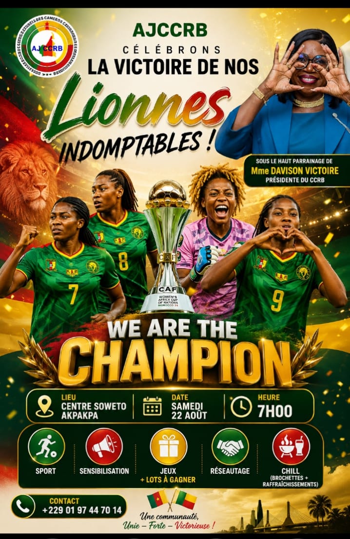 AJCCRB/ CÉLÉBRATION DE LA VICTOIRE DES LIONNES INDOMPTABLES À LA CAN FÉMININE AU MAROC 2026